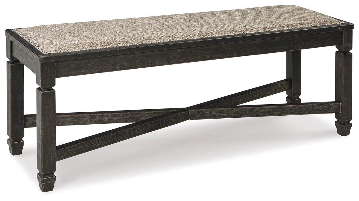 Tyler Creek Dining Bench in Black/Grayish Brown, alternate view 2