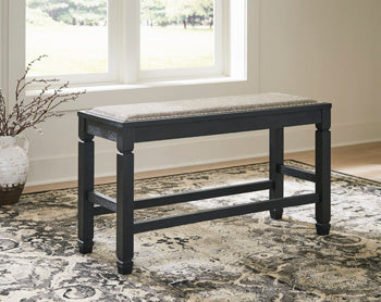 Tyler Creek Counter Height Dining Bench in Antique Black