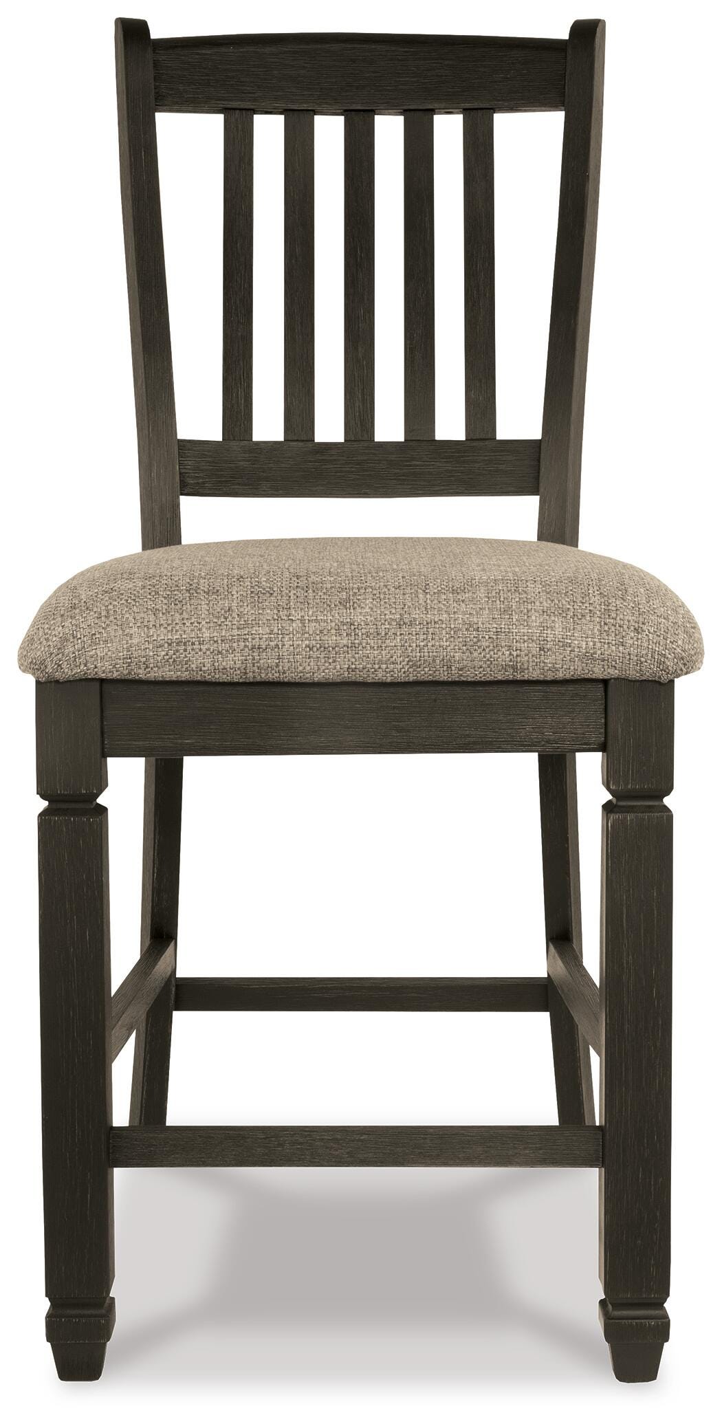 Tyler Creek Counter Height Bar Stool in Black/Grayish Brown, front view