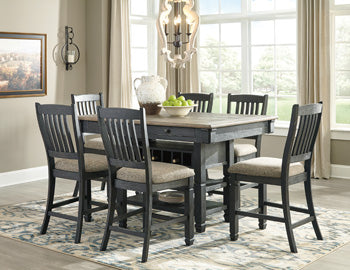Tyler Creek Counter Height Dining Table in Black/Gray