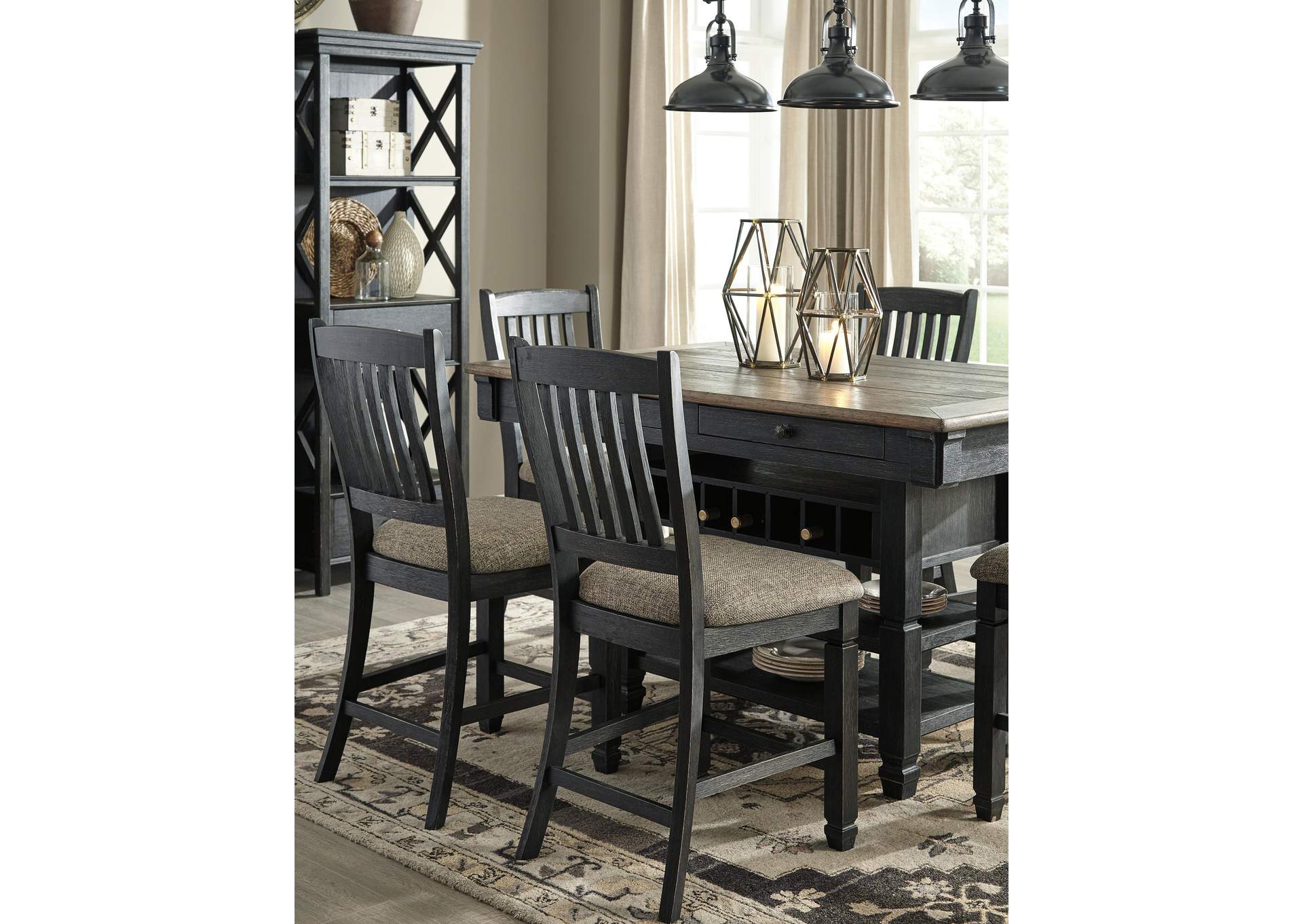 Tyler Creek Counter Height Dining Table and 4 Bar Stools