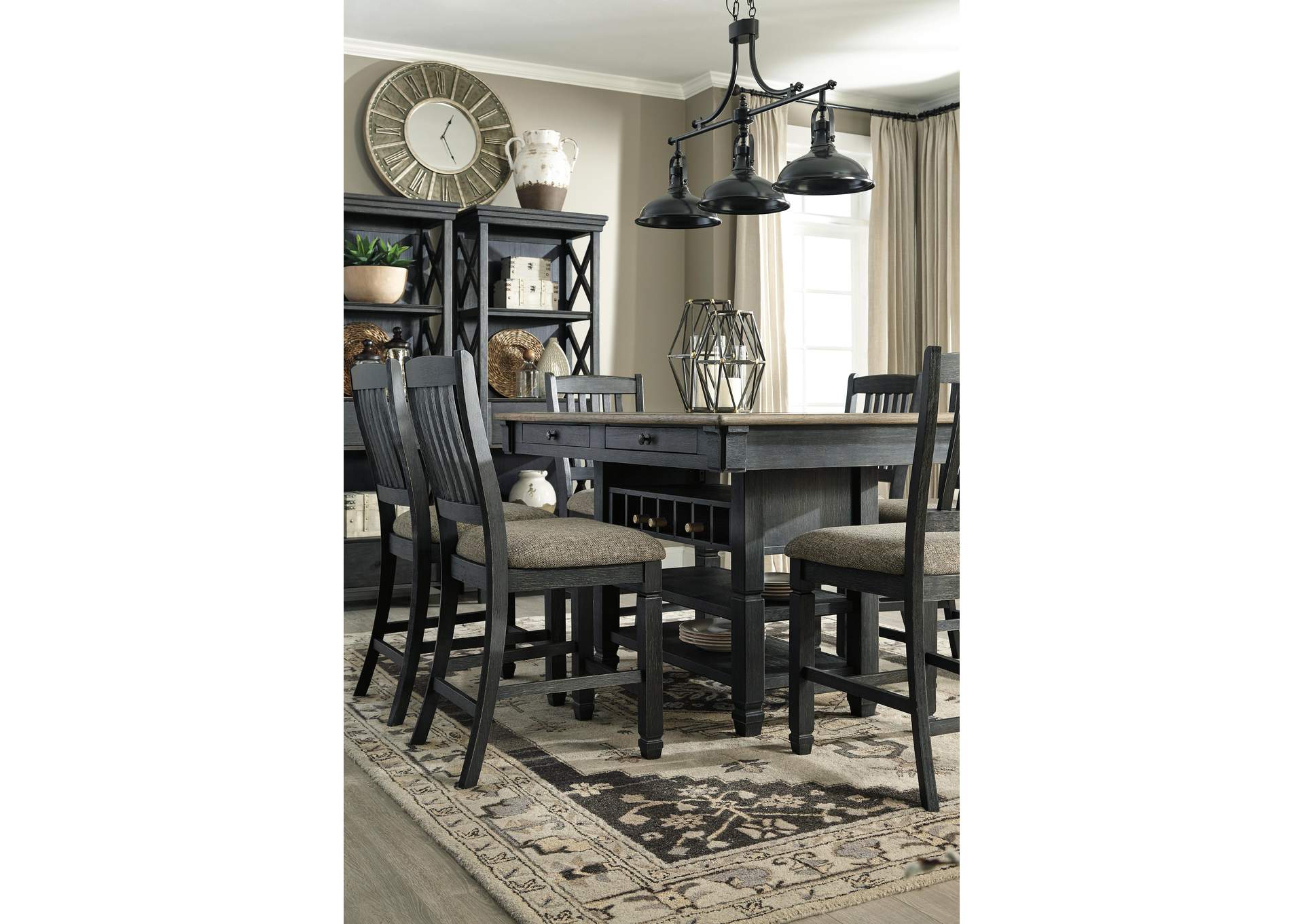 Tyler Creek Counter Height Dining Table and 4 Bar Stools
