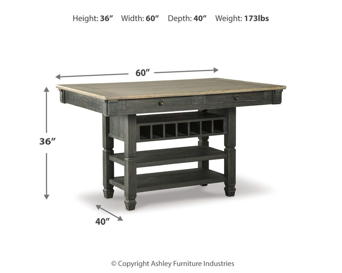 Tyler Creek Counter Height Dining Table in Black/Gray, alternate view 5