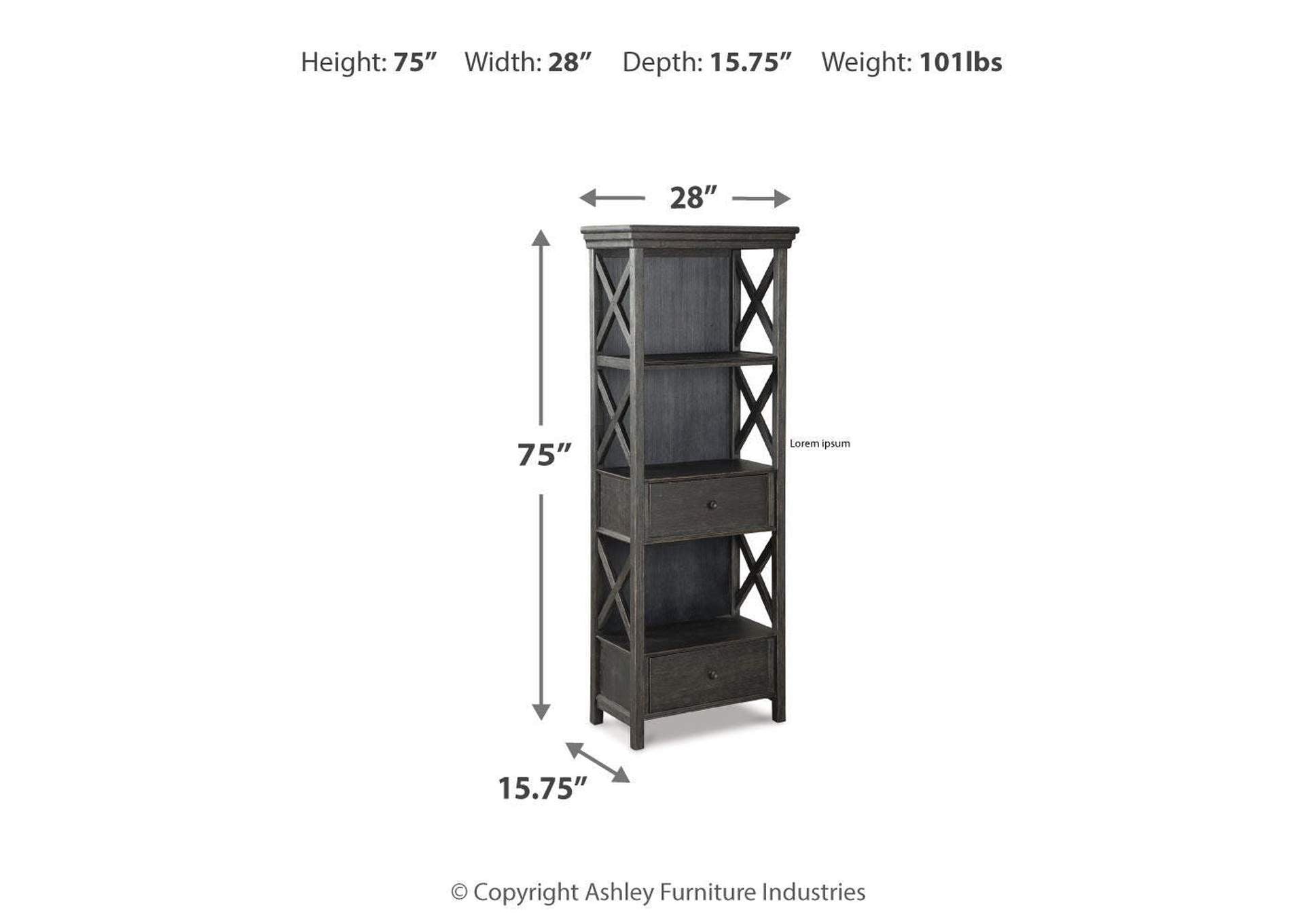 Tyler Creek Display Cabinet dimensions