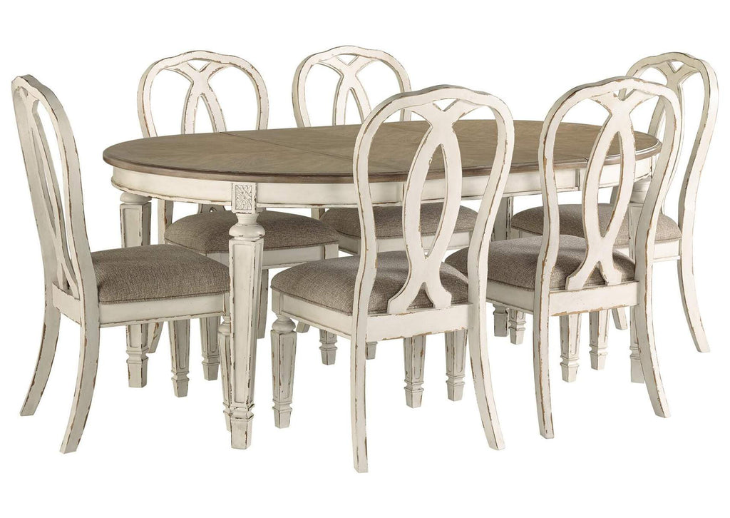 Realyn Extendable Dining Table and 6 Chairs