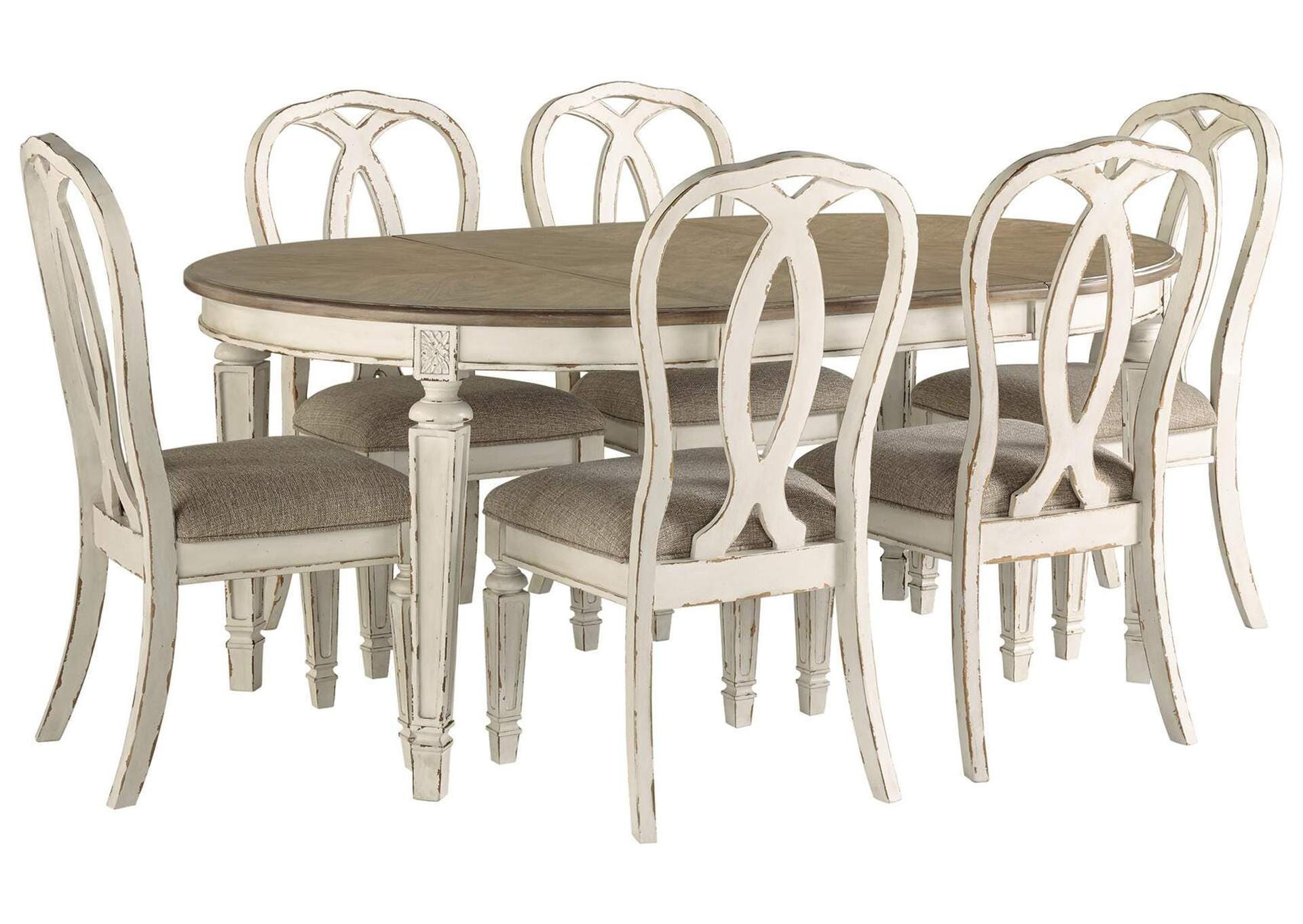 Realyn Extendable Dining Table and 6 Chairs