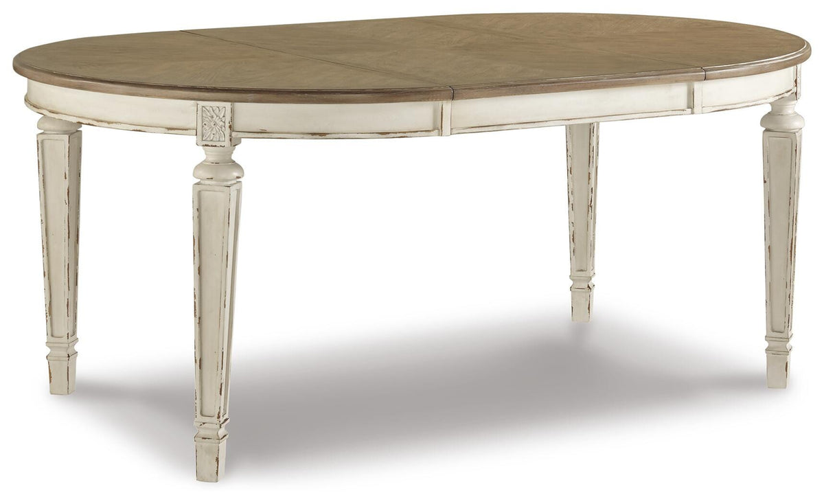 Realyn Dining Extension Table in Chipped White, alternate view 2