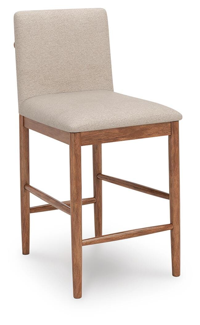Isanti Counter Height Barstool in Light Brown, angle view