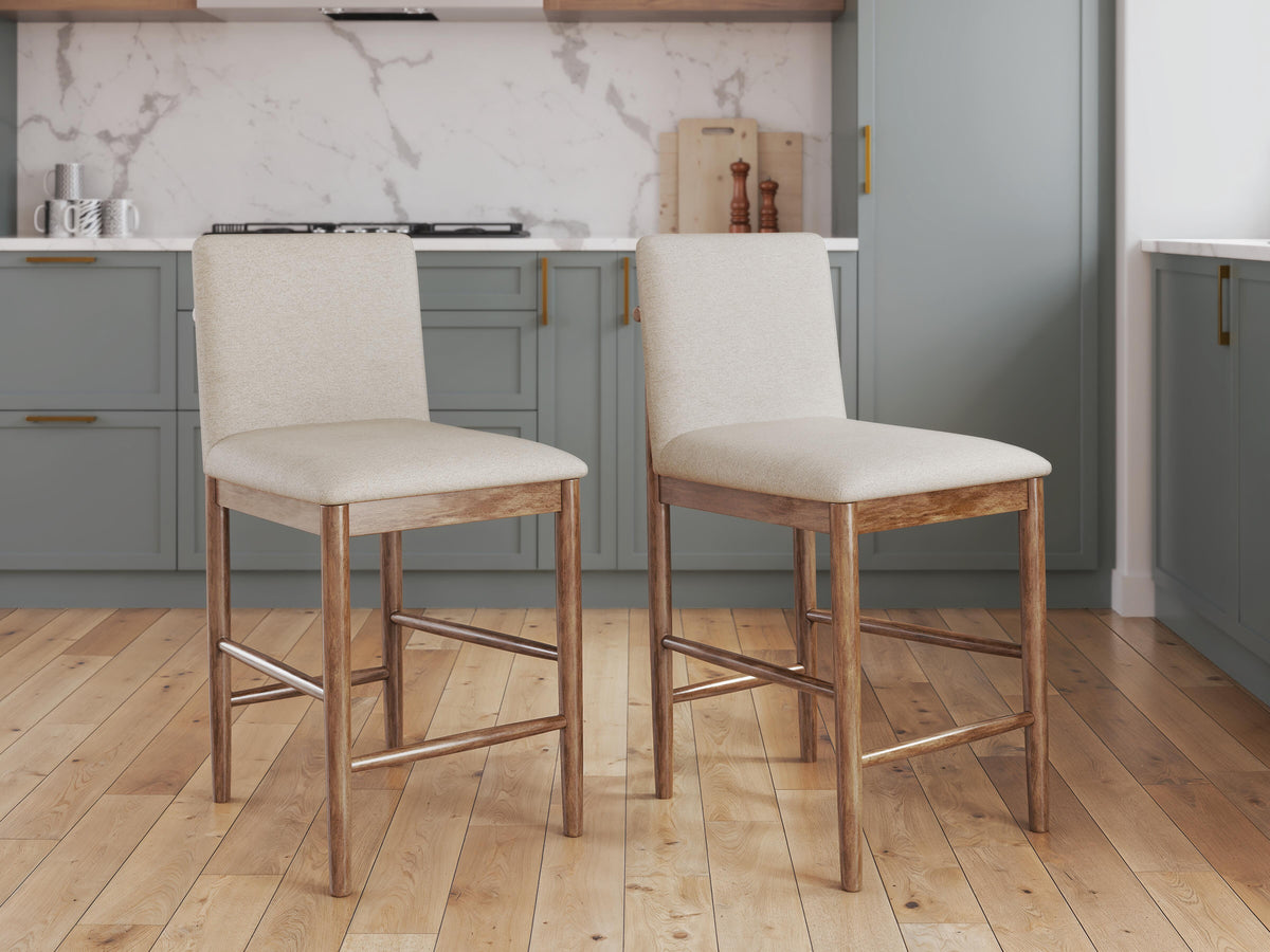 Isanti Counter Height Barstool in Light Brown, alternate view 3