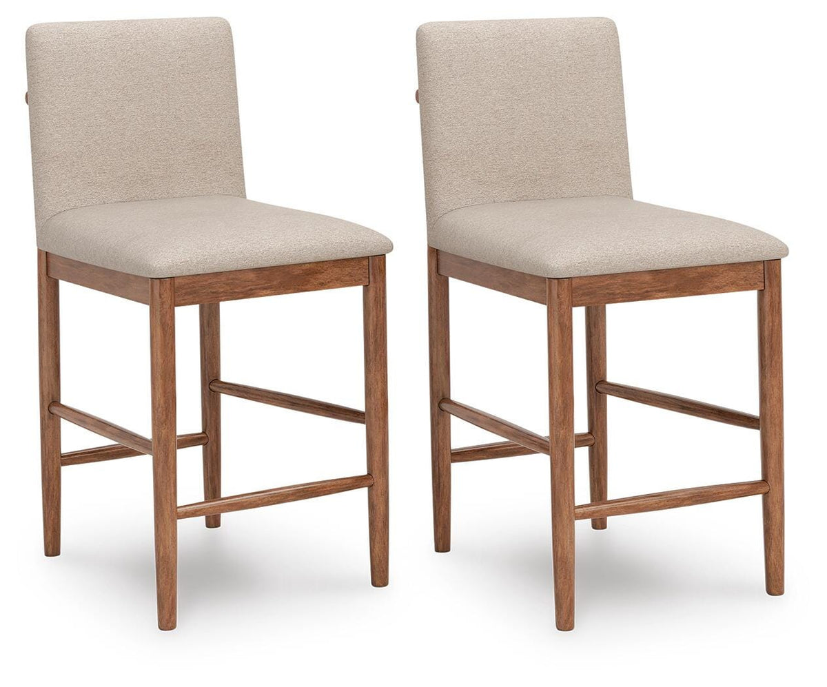 Isanti Counter Height Barstool in Light Brown, angle view