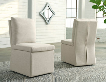 Krystanza Dining Chair in Oatmeal