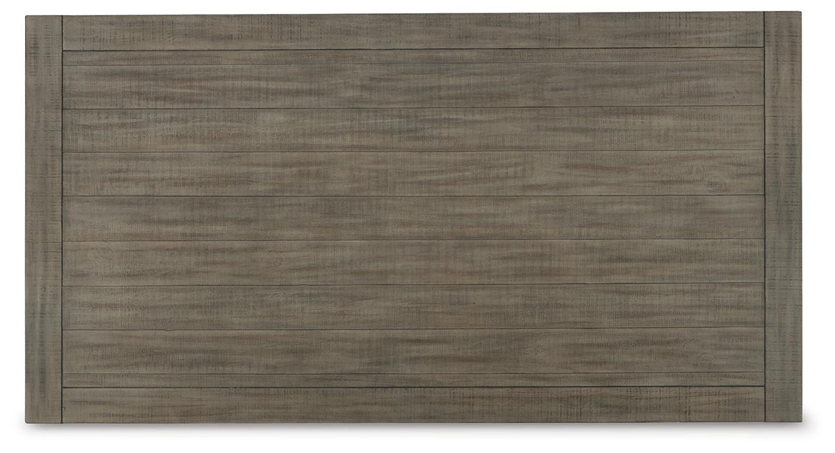 Krystanza Dining Table in Weathered Gray, top view