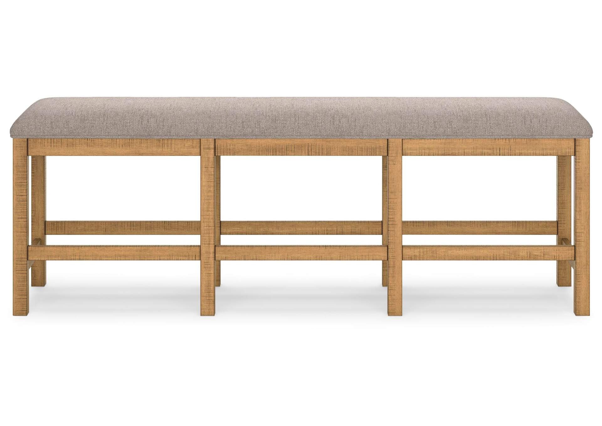 Havonplane Counter Height Extendable Dining Table and 6 Barstools and Bench with Storage front view