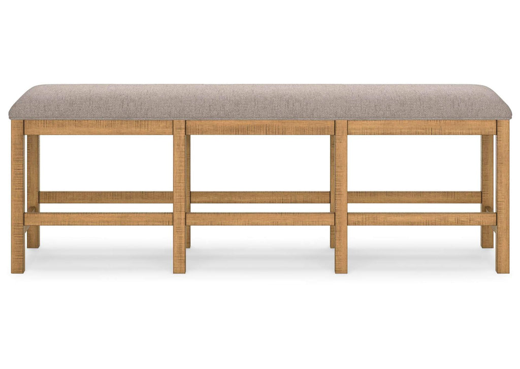 Havonplane Counter Height Extendable Dining Table and 4 Barstools and Bench front view