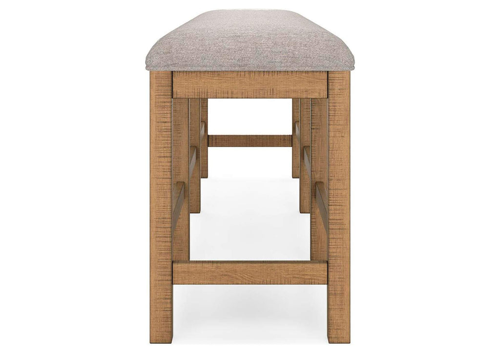 Havonplane Counter Height Extendable Dining Table and 6 Barstools and Bench with Storage side view