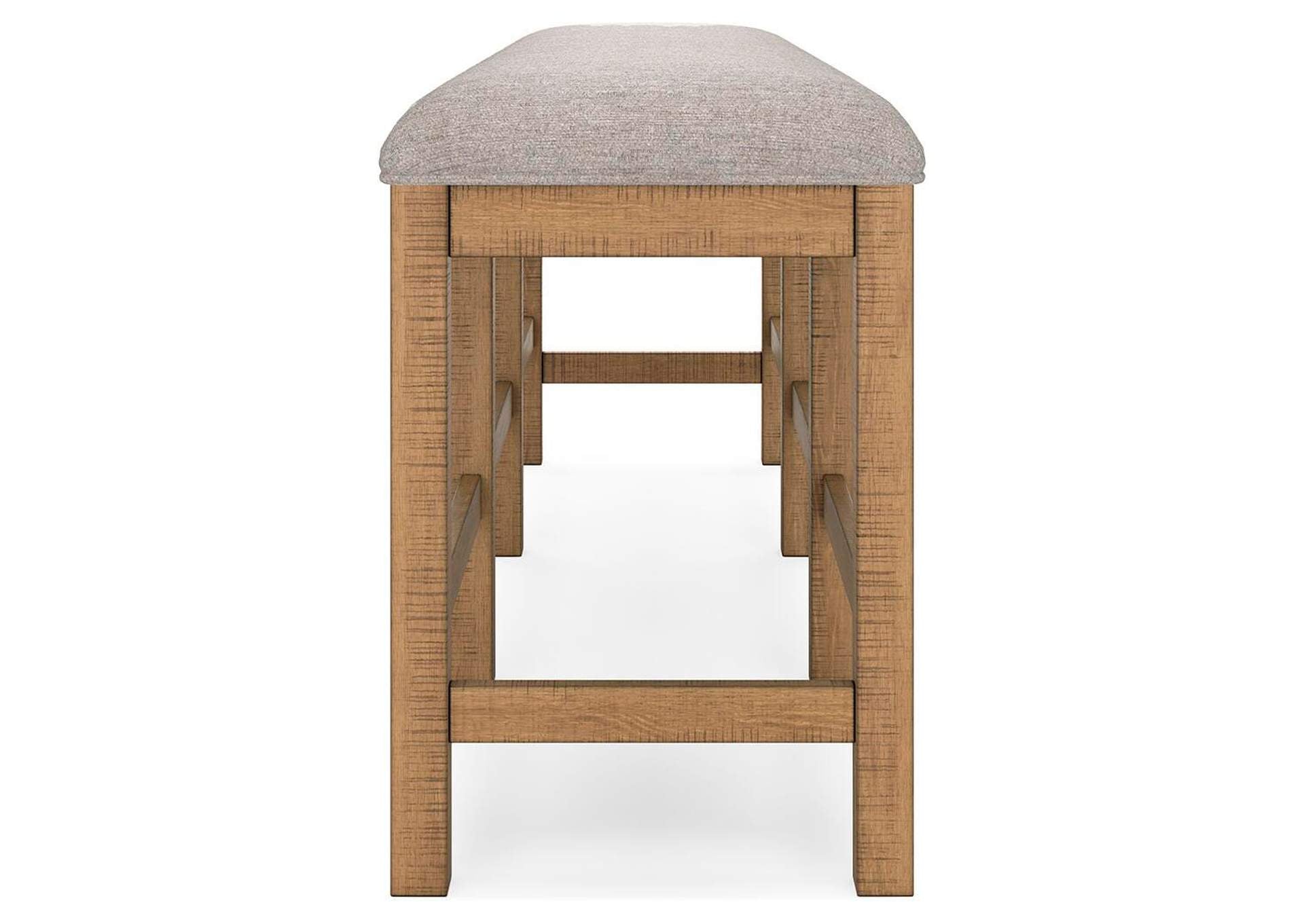 Havonplane Counter Height Extendable Dining Table and 4 Barstools and Bench side view