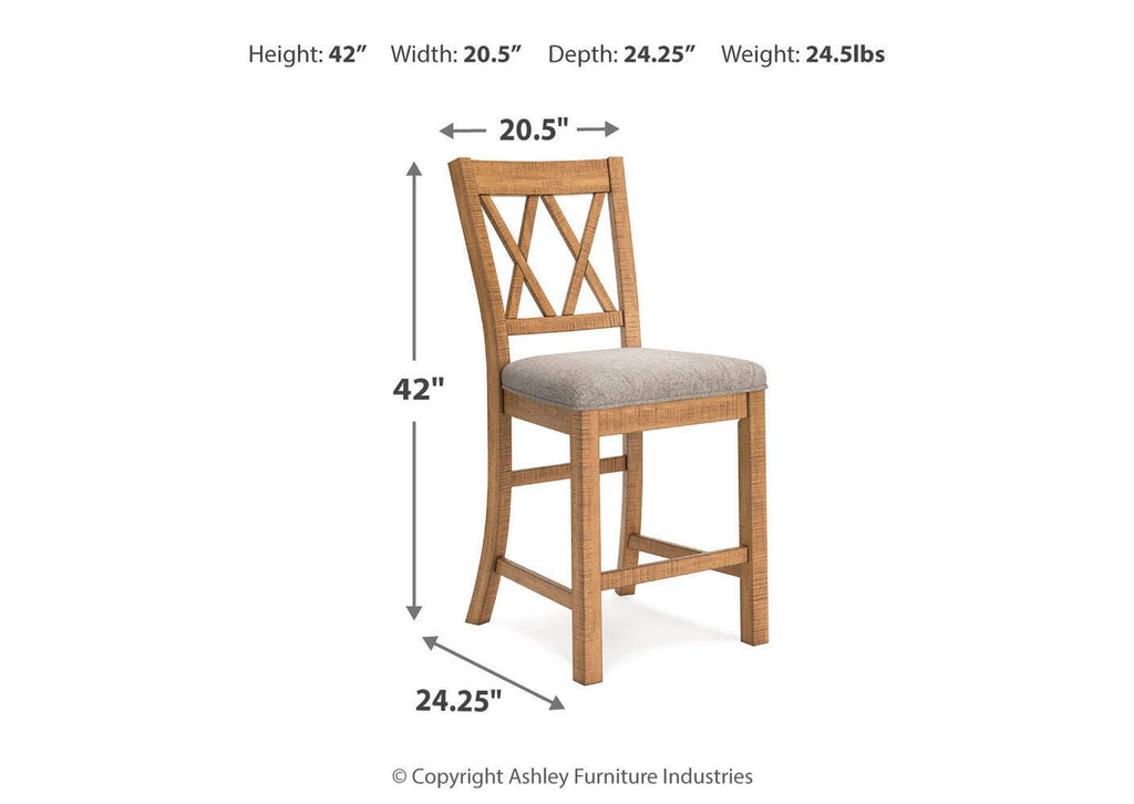 Havonplane Counter Height Extendable Dining Table and 4 Barstools with Storage dimensions