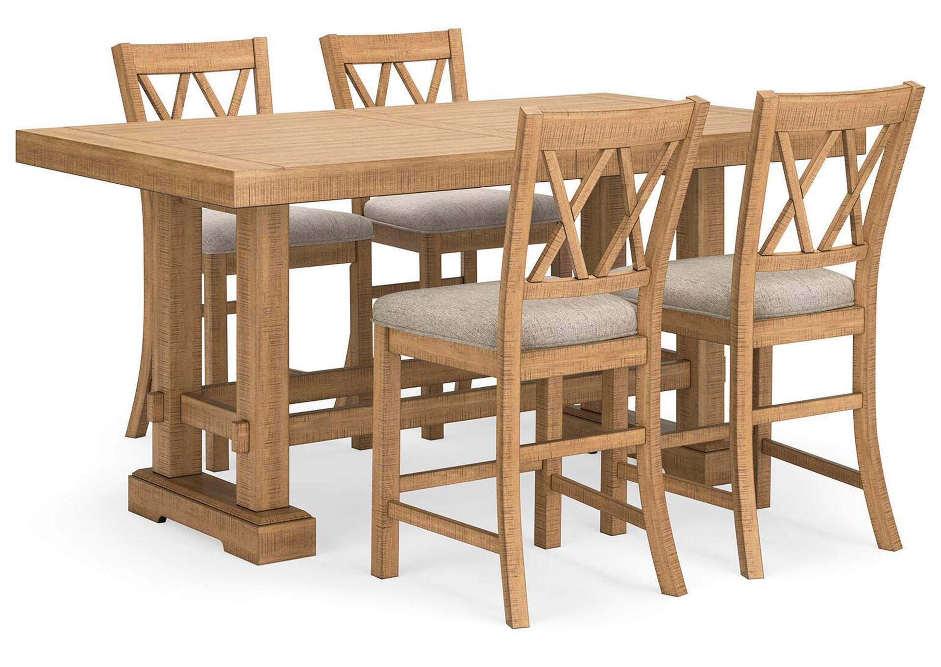 Havonplane Counter Height Extendable Dining Table and 4 Barstools