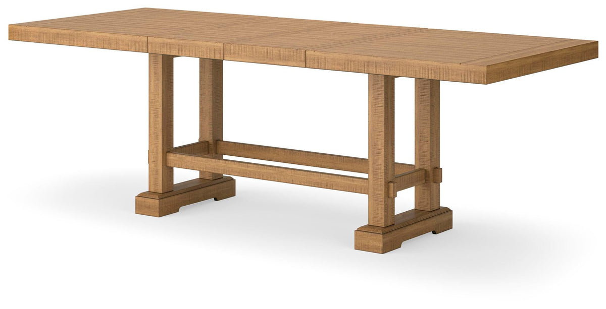 Havonplane Counter Height Dining Extension Table in Brown, angle view