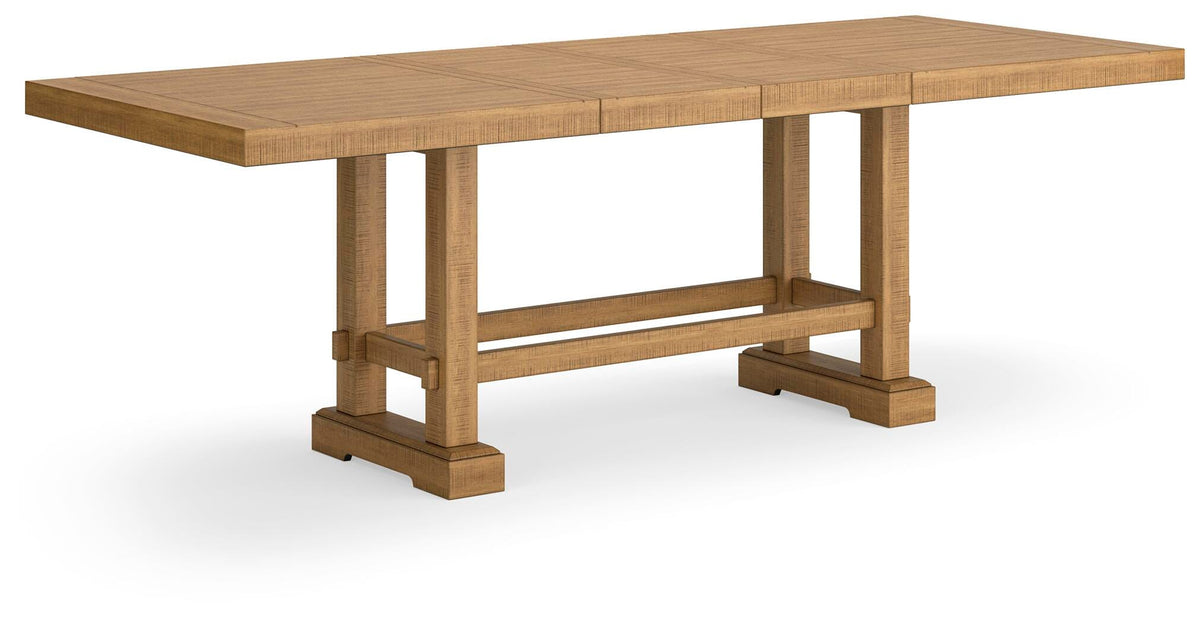 Havonplane Counter Height Dining Extension Table in Brown, angle view