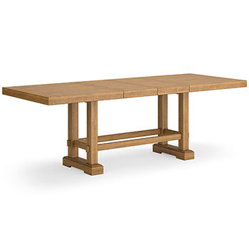 Havonplane Counter Height Dining Extension Table in Brown, angle view
