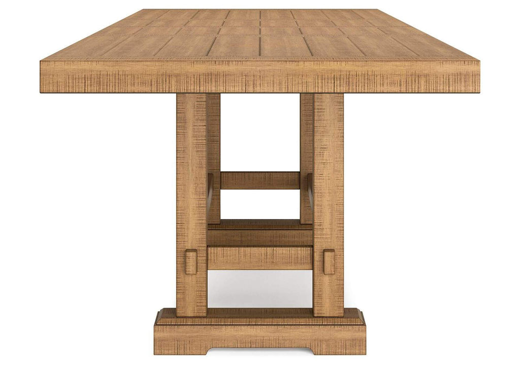 Havonplane Counter Height Extendable Dining Table and 6 Barstools and Bench with Storage side view