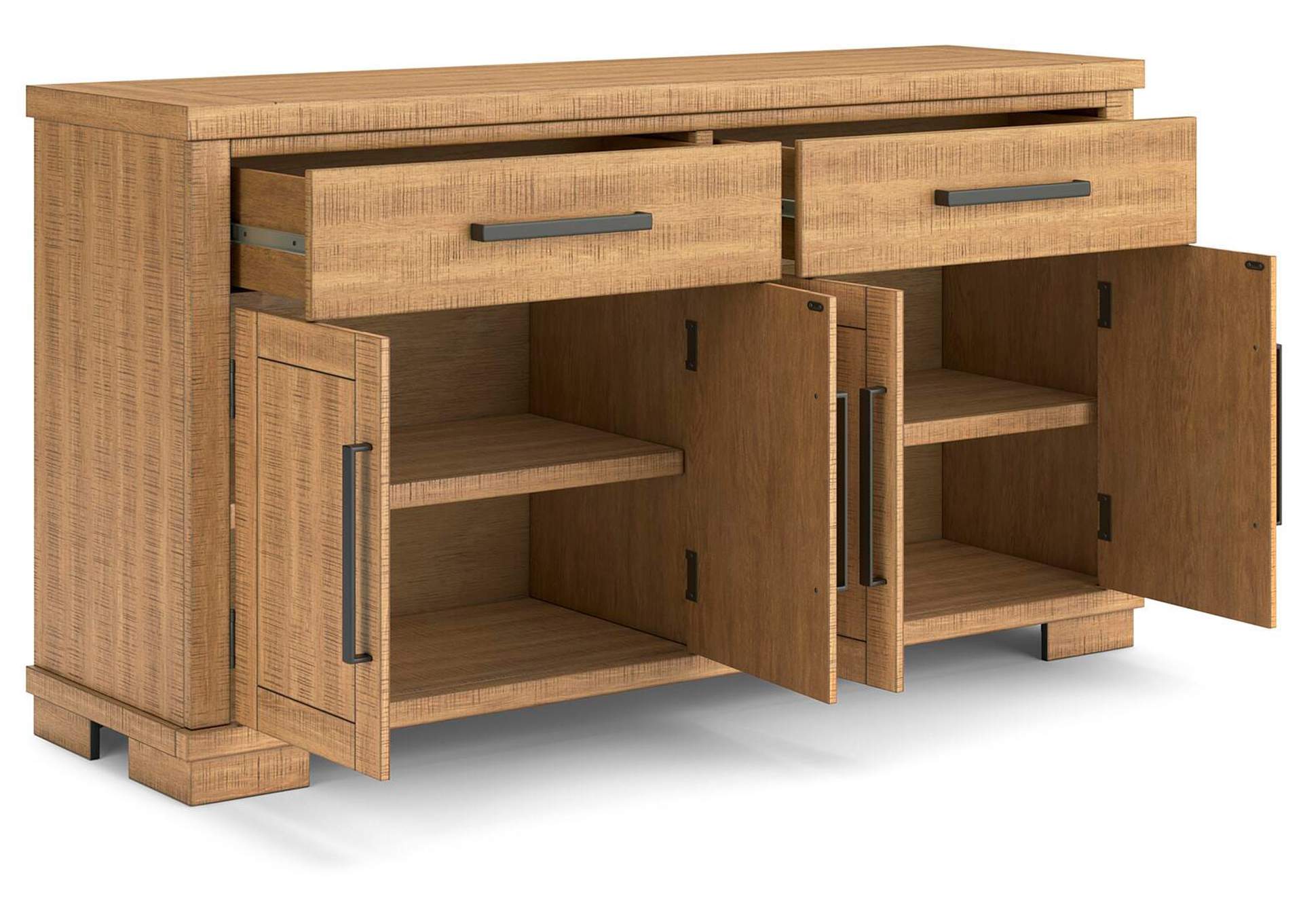 Havonplane Counter Height Extendable Dining Table and 4 Barstools with Storage angled view