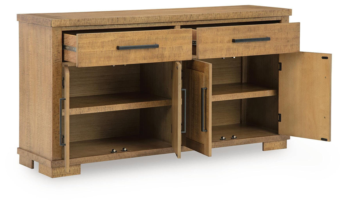 Havonplane Dining Server in Brown, open view