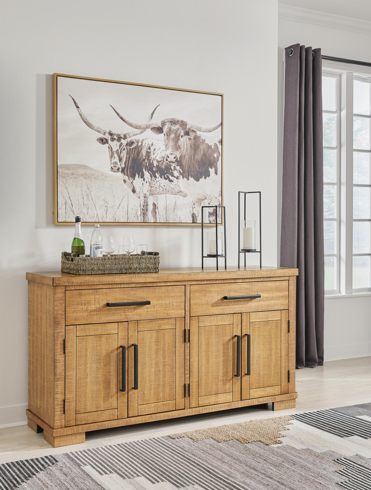 Havonplane Dining Server in Brown, closed view