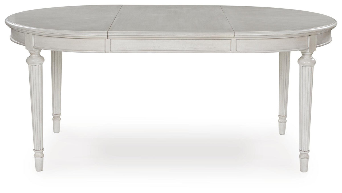 Montelaine Dining Extension Table in Antique White, front view