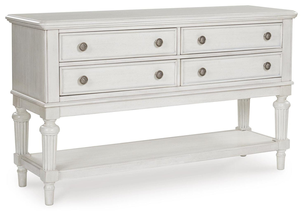 Montelaine Dining Server in Antique White, closed view