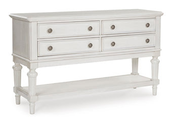 Montelaine Dining Server in Antique White, closed view