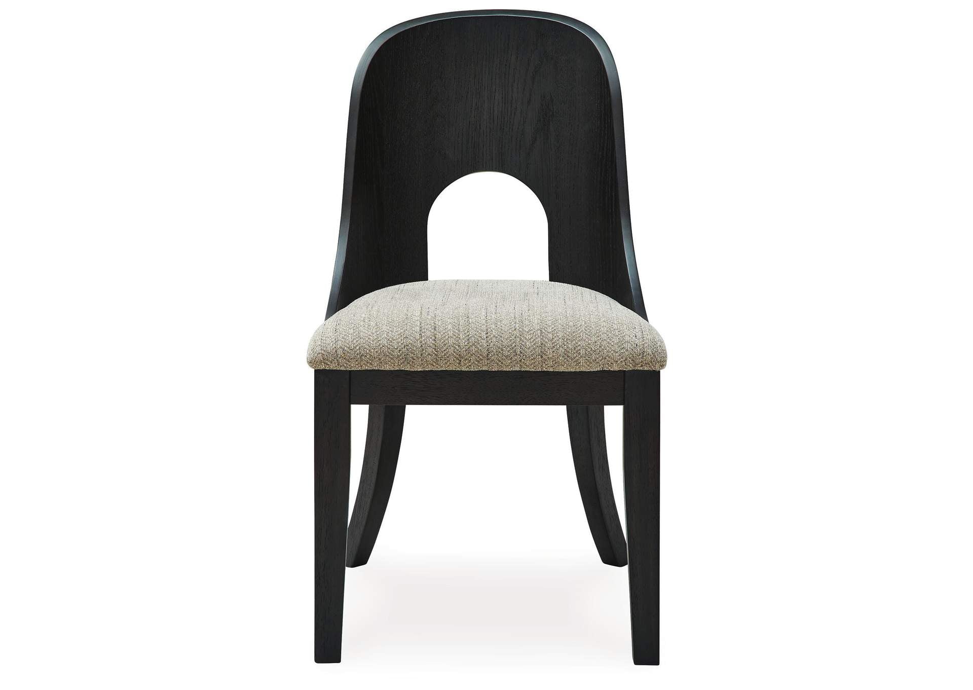 Rowanbeck Dining Table, 2 Arm Chairs and 4 Side Chairs side view