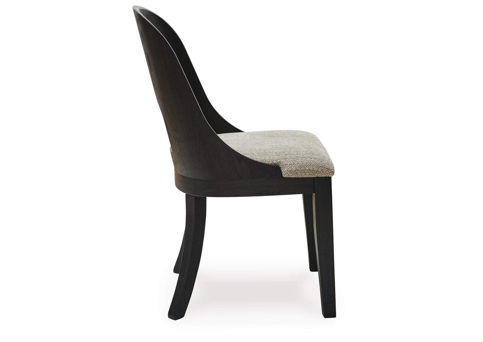 Rowanbeck Dining Table, 2 Arm Chairs and 4 Side Chairs side view