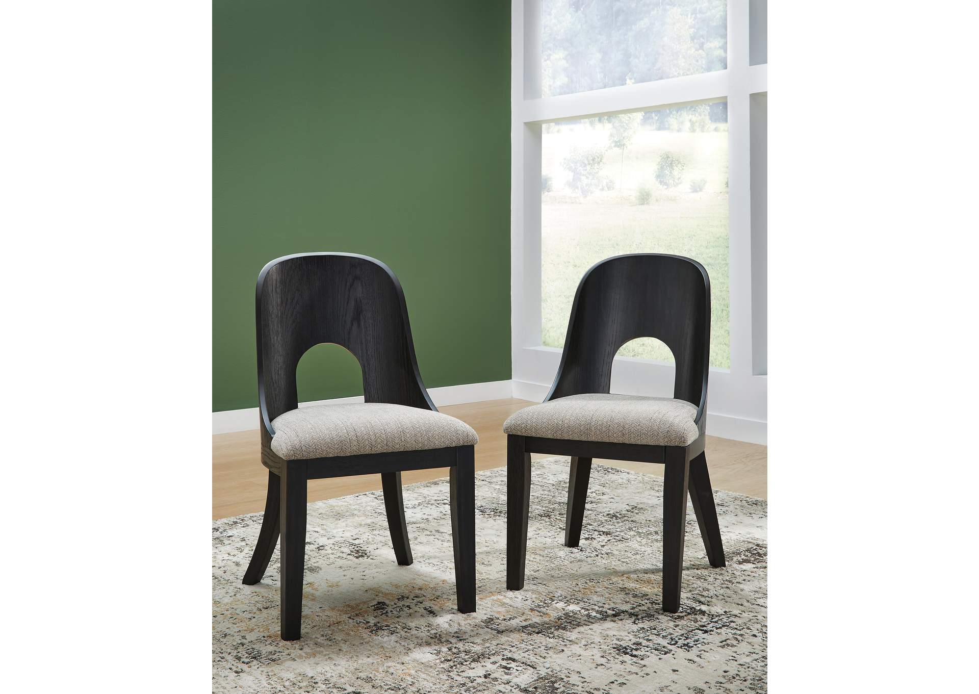 Rowanbeck Dining Table and 6 Chairs with Storage