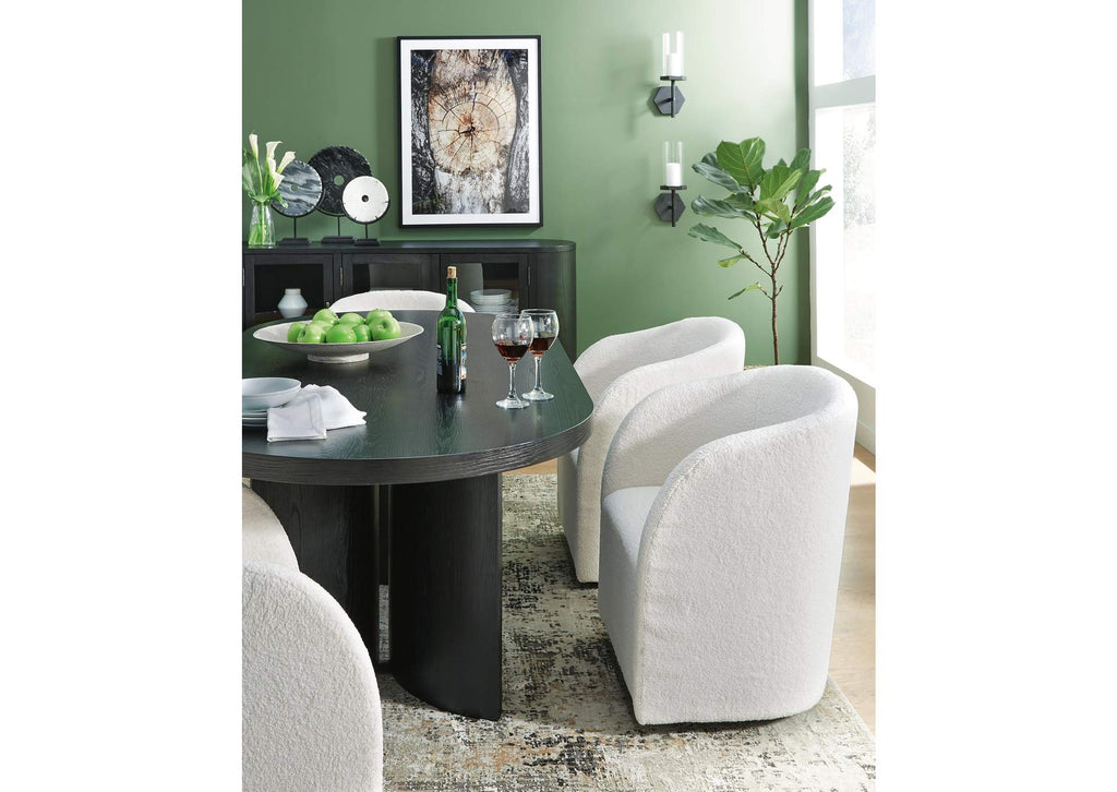 Rowanbeck Dining Table and 6 Chairs with Storage