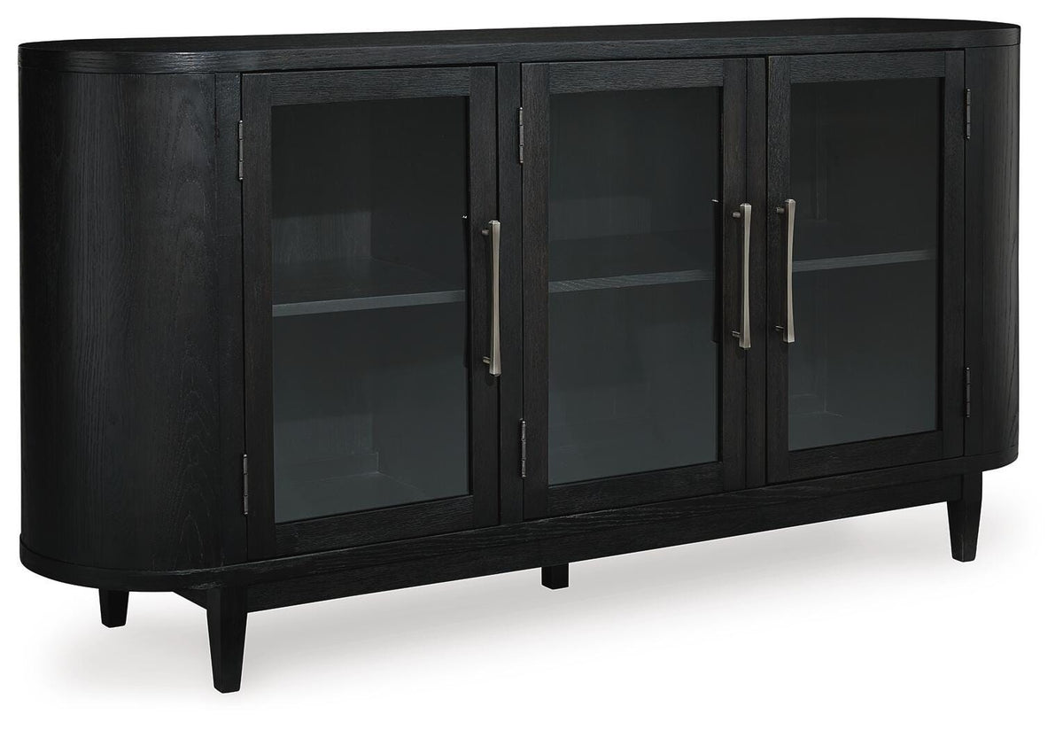 Rowanbeck Dining Server in Black, closed view