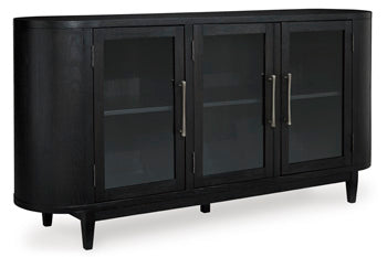 Rowanbeck Dining Server in Black, closed view