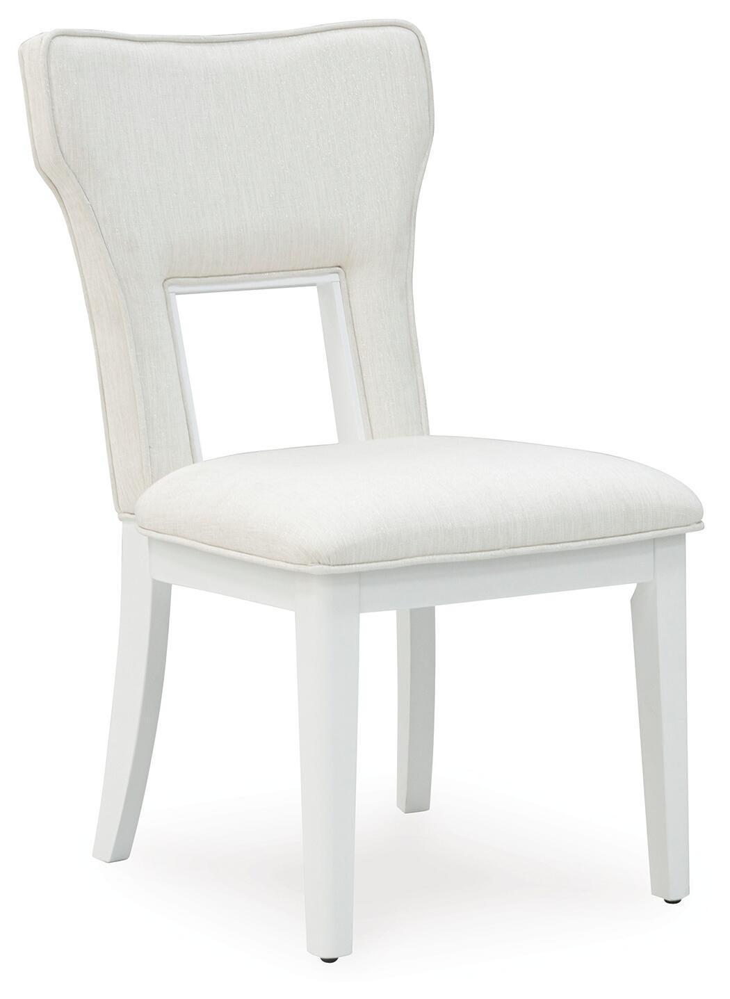 Chalanna Dining Chair in White, angle view