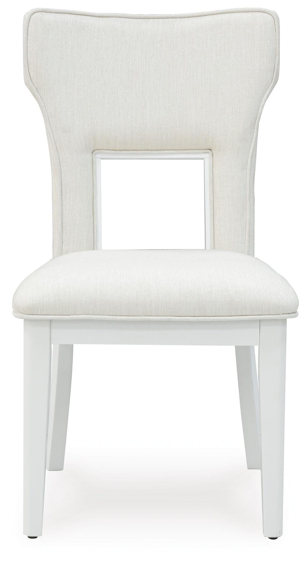 Chalanna Dining Chair in White, front view