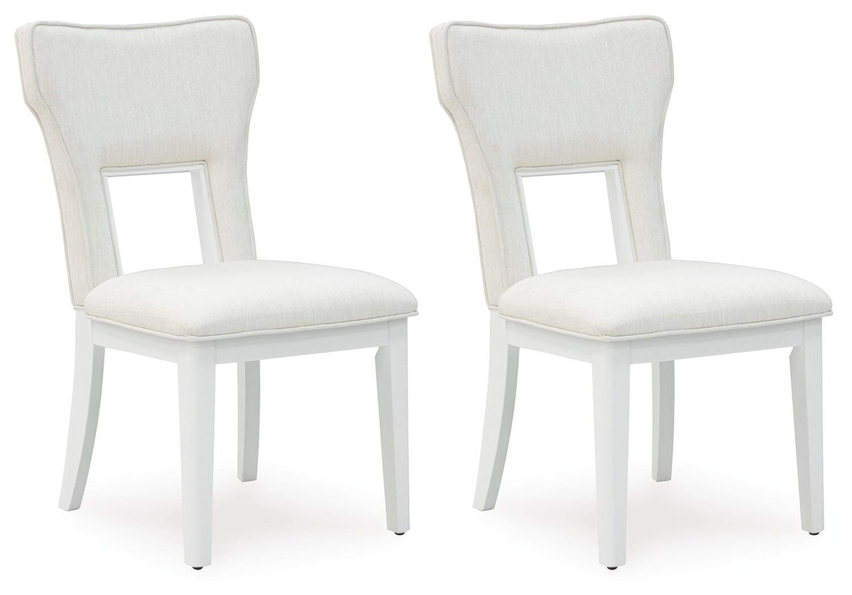 Chalanna Dining Chair in White, angle view