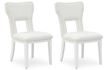 Chalanna Dining Chair in White, angle view
