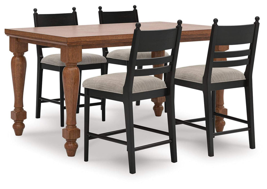 Chadworth Counter Height Dining Table and 4 Barstools