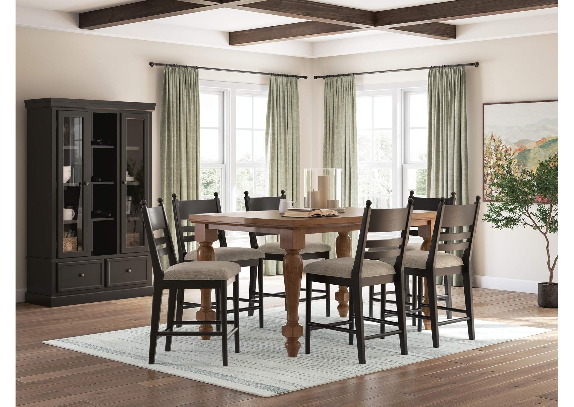Chadworth Counter Height Dining Table and 6 Barstools