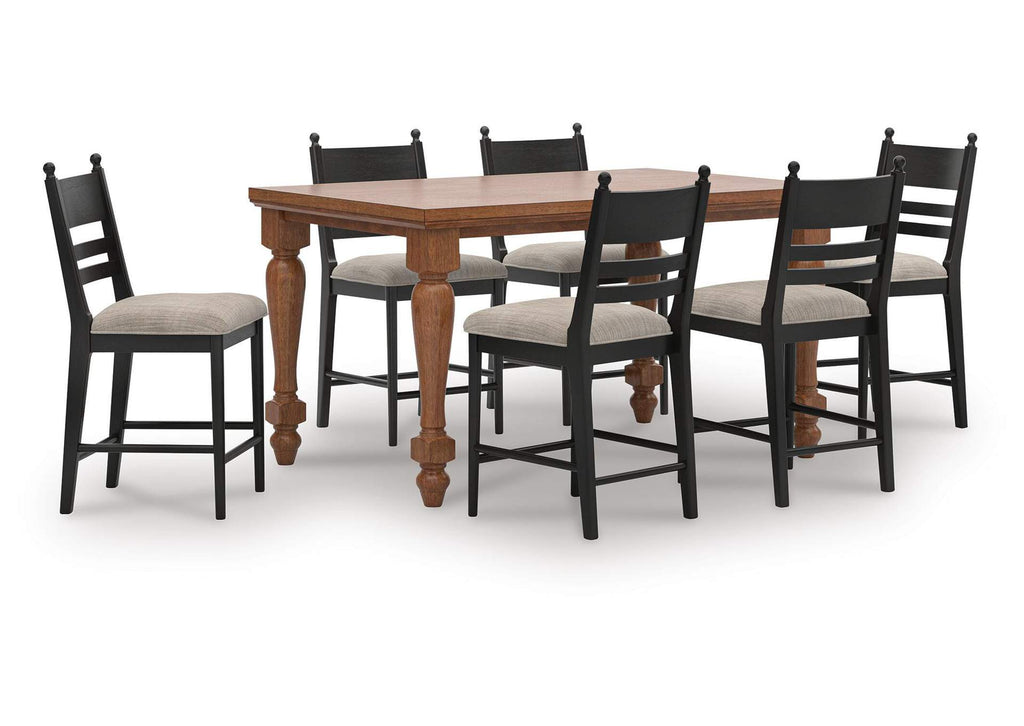 Chadworth Counter Height Dining Table and 6 Barstools