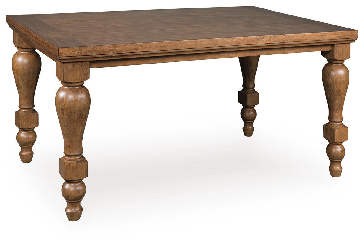 Greddinton Counter Height Dining Table in Brown, angle view