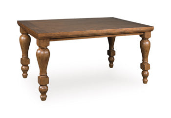 Greddinton Counter Height Dining Table in Brown, angle view