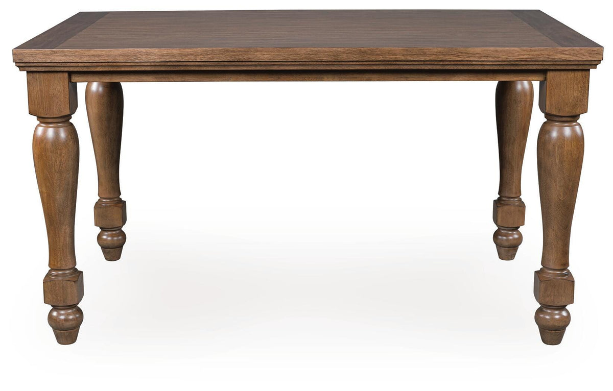 Greddinton Counter Height Dining Table in Brown, front view