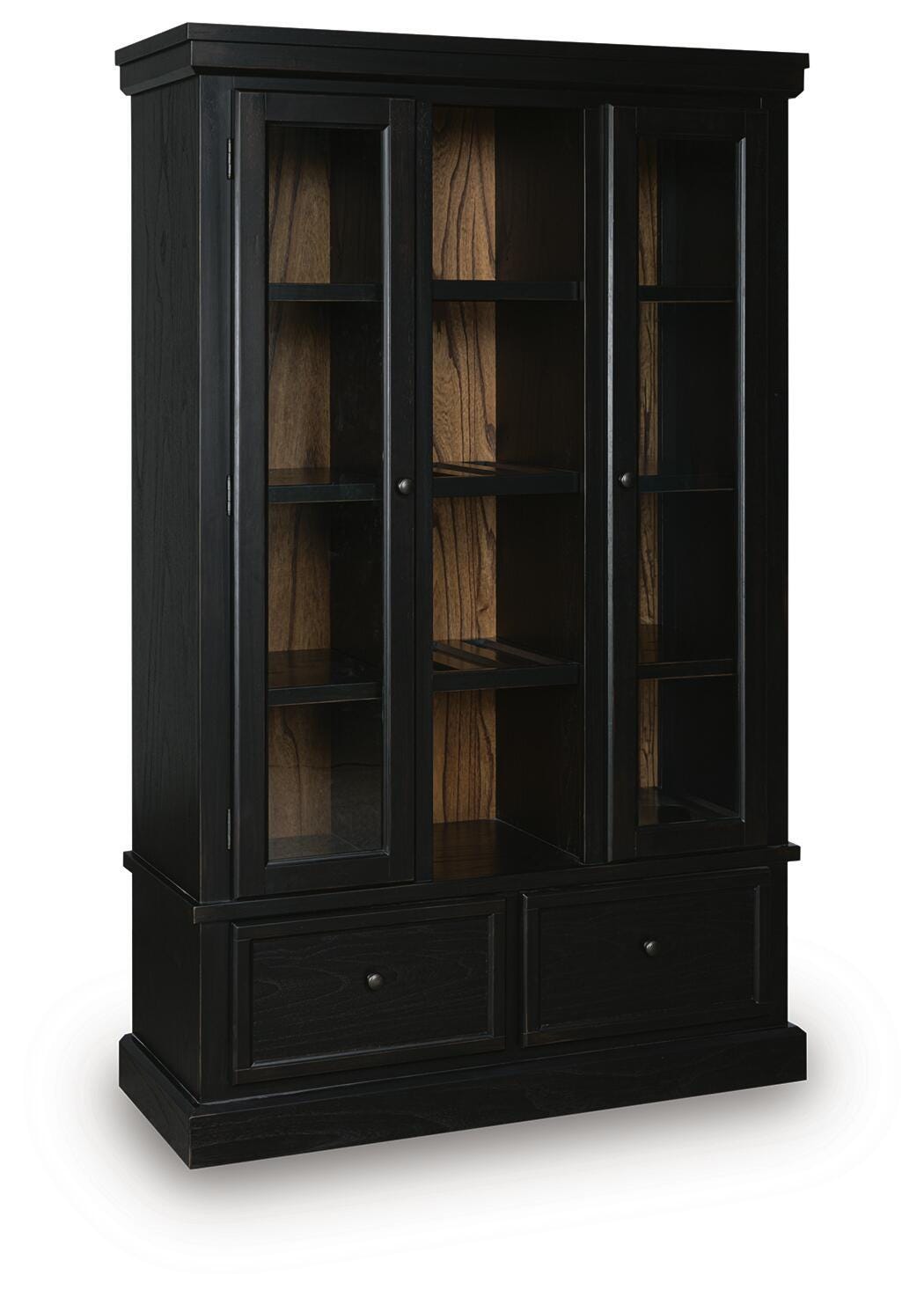 Greddinton Curio in Black/Brown, closed view