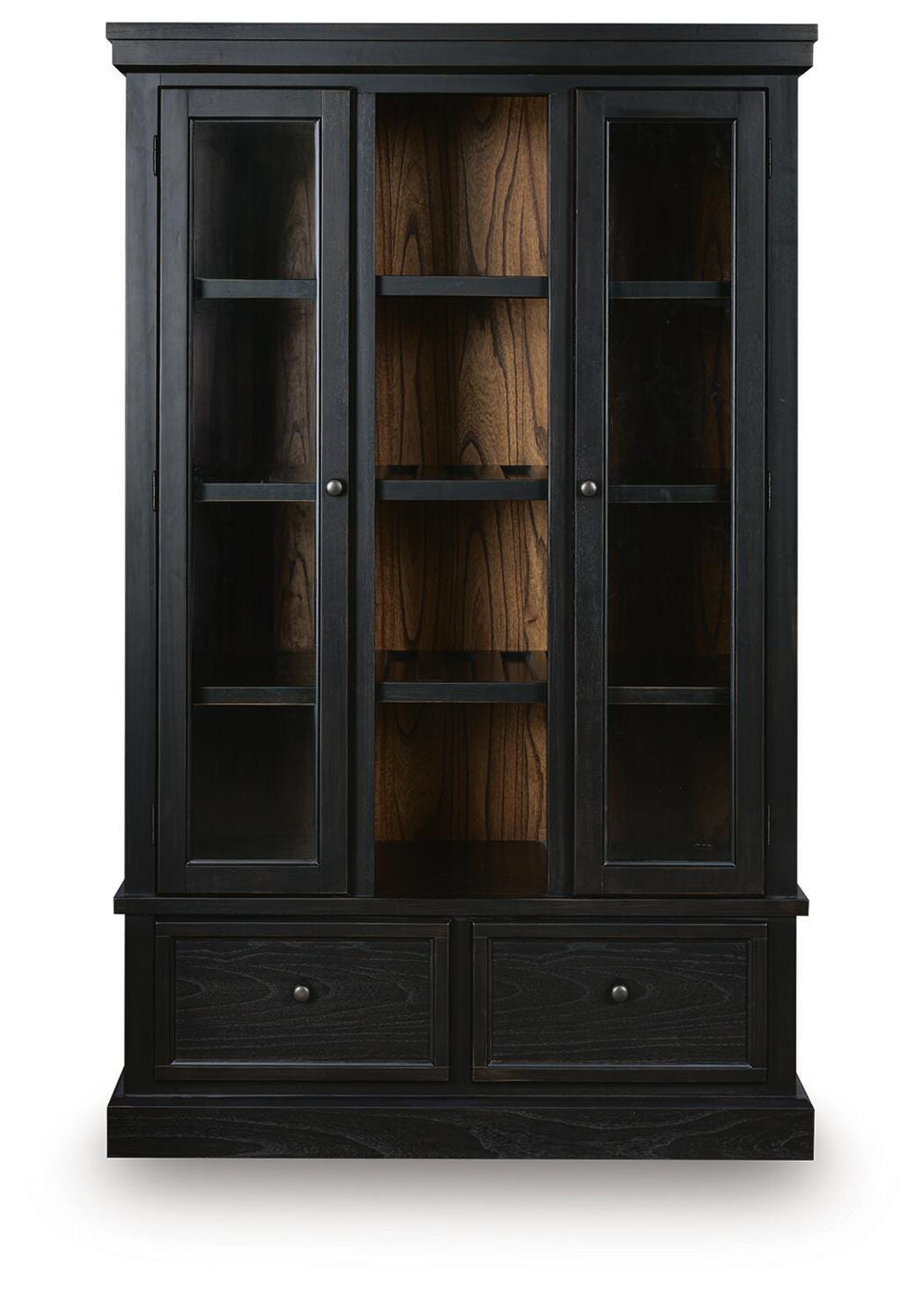 Greddinton Curio in Black/Brown, front view